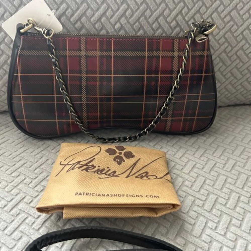 Patricia Nash RILEY Crossbody Bag RED TARTAN